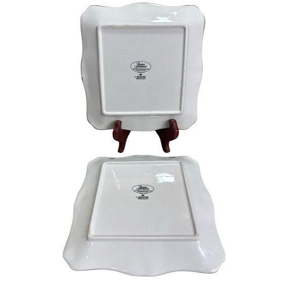 2 Butterfly by Certified international /Jennifer Brinley Square Salad Plate 8.5' - Picture 2 of 8